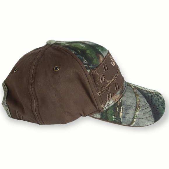 Jeep Cap Hat Mossy Oak Camo Brown Flannel Embroidered Hunting One Size NWOT - Picture 4 of 11